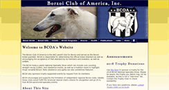 Desktop Screenshot of borzoiclubofamerica.org